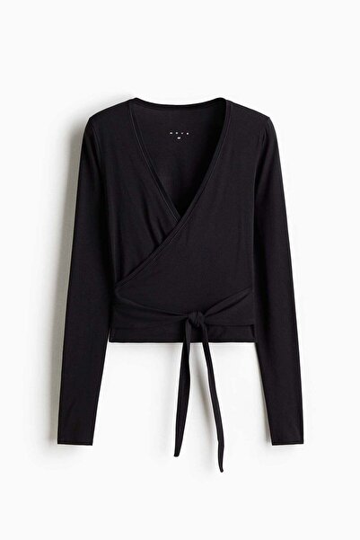 H&M Sports wrap top in modal