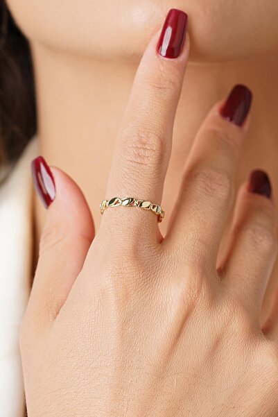 Fiyonk Kuyumculuk 14 Ayar Altın Pullu Yüzük