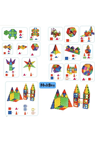 Le Serenity 130-Piece Magnetic Building Tiles Set (STEM Toy)