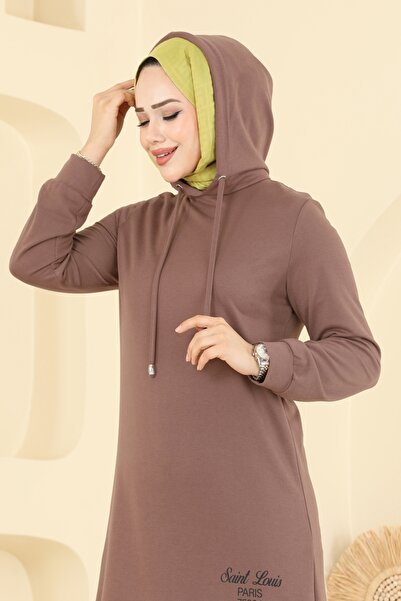 ModaMerve Yazı Baskılı Spor Takım 2007FON792-MS Pudra Vizyon&Siyah