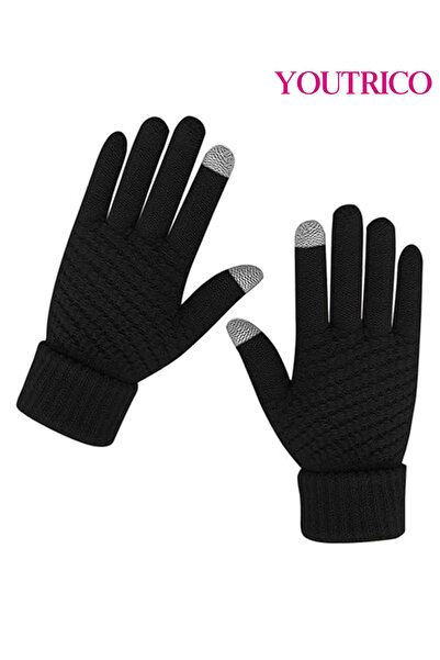 Youtrico قطعة واحدة من قفازات الشتاء النسائية والذكورية - بطانة من الصوف، محب...