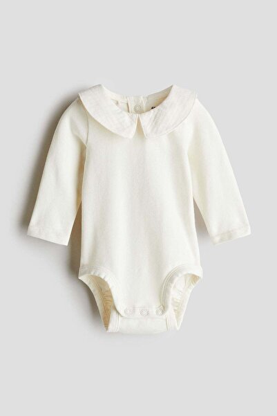 H&M Muslin-collared cotton bodysuit