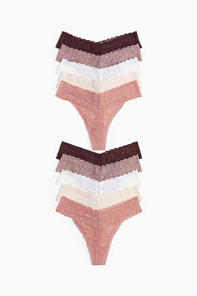 H&M 10-pack lace thong briefs