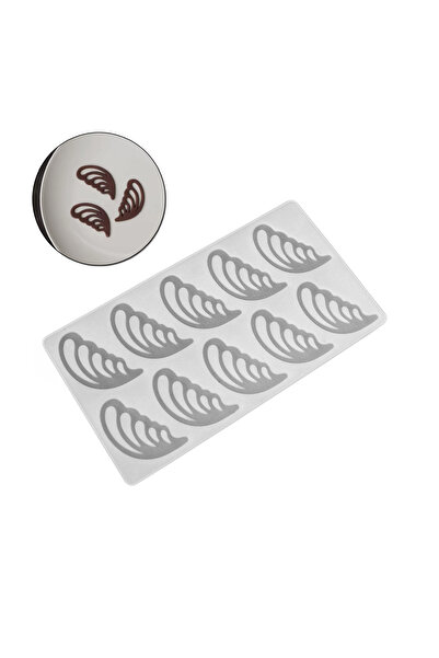 Eminonutoptanci Silicone Wing-Shaped Chocolate and Candy Mold 10 Pieces