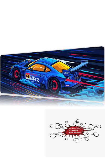 urzuva Araba Modelleri 90x40 4MM Kalınlık Premium Gaming oyuncu mousepad, Ant...