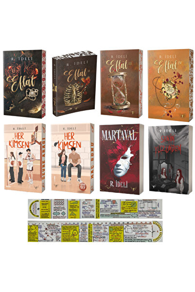Artemis Yayınları R. İdeli 8 Kitap Set / Eflal 1-2-3-4 / Her Kimsen 1-2 / Mar...
