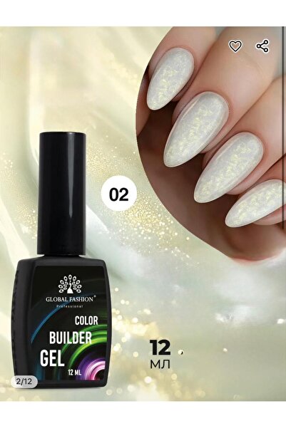 global fashion Gel pentru modelarea unghiilor 12 ml, Color Builder Gel, 02