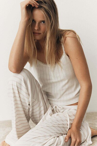 H&M Wide jersey trousers