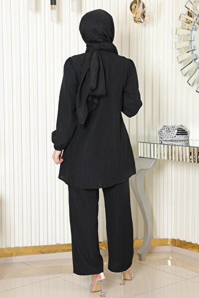 Modamihram Stone Detailed Suit Black Msw19195-1