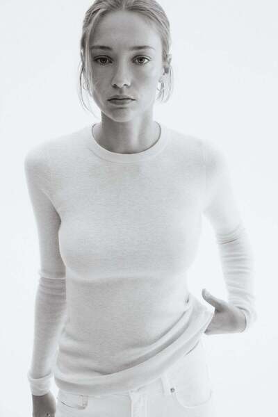 H&M بلوزة من مزيج الكشمير المحبوك