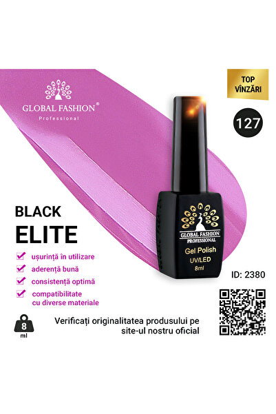 global fashion Set de 4 unități: Oja semipermanenta BLACK ELITE, 8 ml, 127