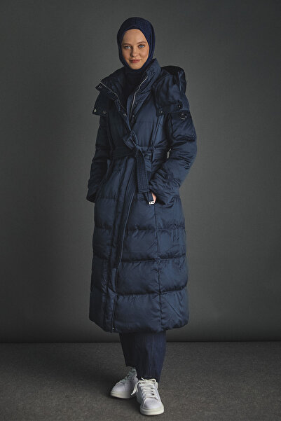 Setrms Kapüşonlu Kaz Tüyü Şişme Mont