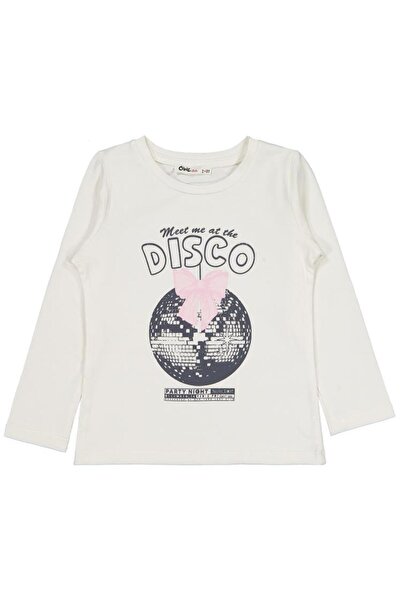 Civil Girls Party Night Printed 2-5 Years Old Sweatshirt - Ecru 3-4 Years Old