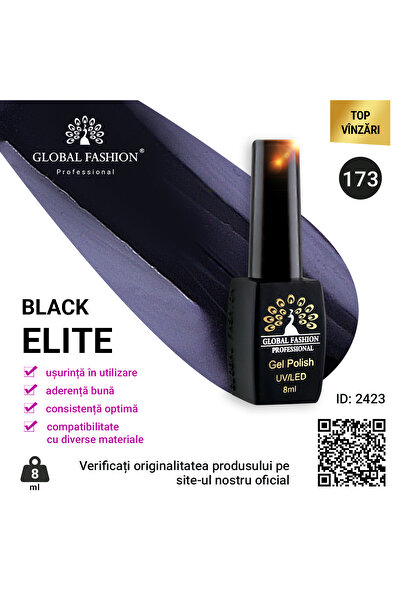global fashion Set de 4 unități: Oja semipermanenta BLACK ELITE, 8 ml, 173