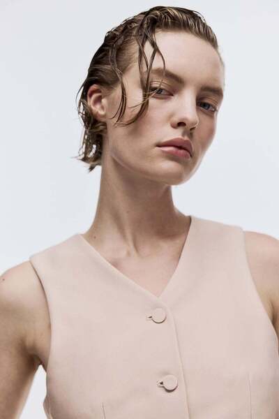 H&M V-neck peplum waistcoat