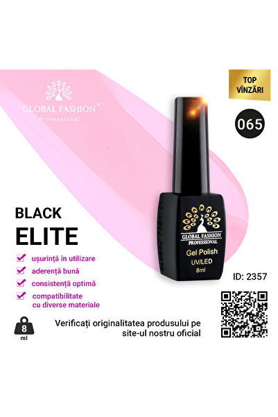 global fashion Set de 4 unități: Oja semipermanenta BLACK ELITE, 8 ml, 065