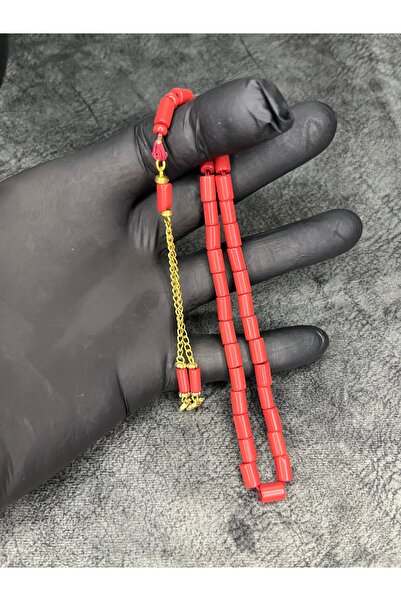 Mos Tespih Cutting High-End Original Natural Tunisian Coral Prayer Beads