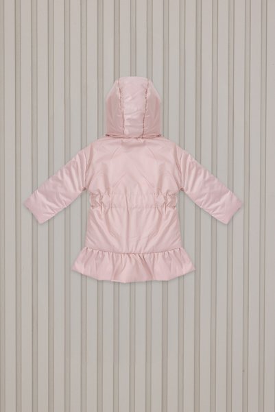 U.S. Polo Assn. معطف شتوي وردي اللون بقلنسوة مطرزة للفتيات الصغيرات USB2190-C-V1