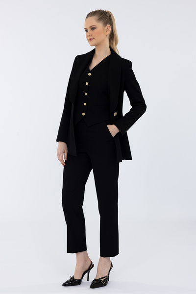 IDYL Metal Button Detail Vest