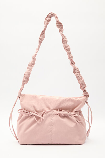 Manuka Tote Bag with Drawstring Detail Pink