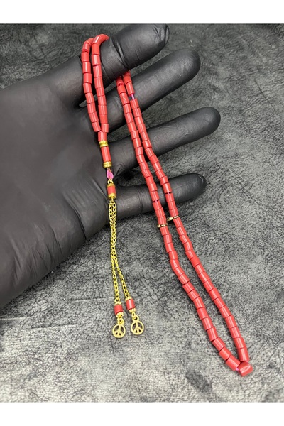 Mos Tespih 99' High-End Bureaucrat Size Original Tunisian Coral Natural Prayer Beads