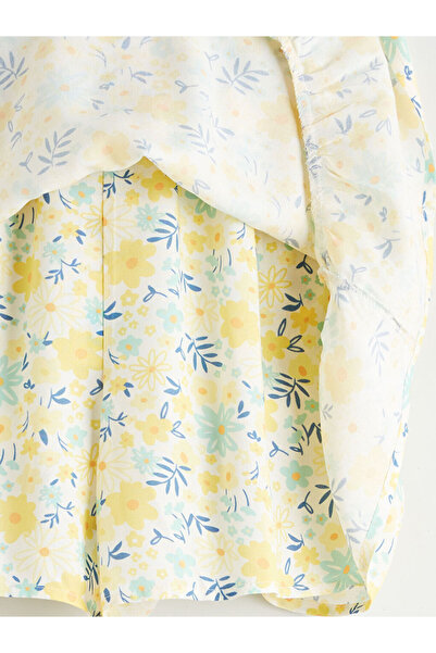 LC Waikiki Lcw Kids Ecru Elasticated Ruffled Girls' Shorts Skirt