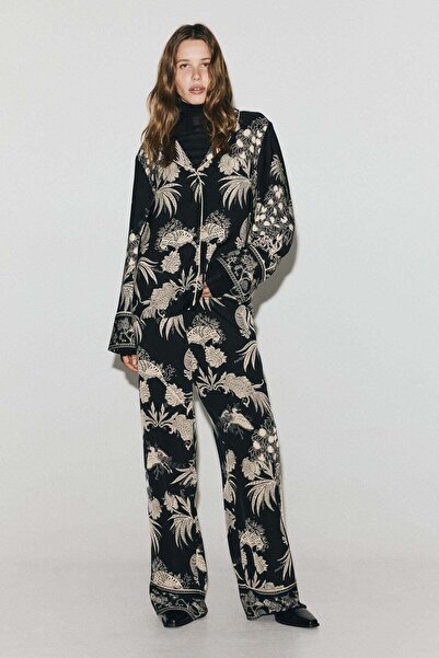 H&M Printed pull-on trousers
