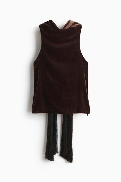 H&M Velvet halterneck top