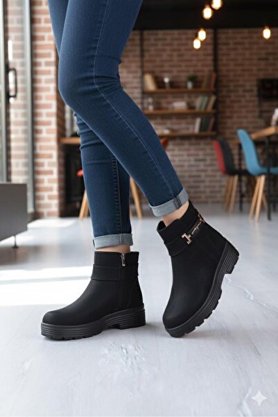 fort 1187 Comfortable Warm Lining Non-Slip Sole Zippered Women's Boots