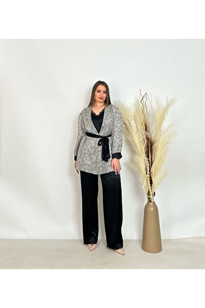 DE WHITES Plus Size 3-Piece Suit with Blazer, Pants and Jacket