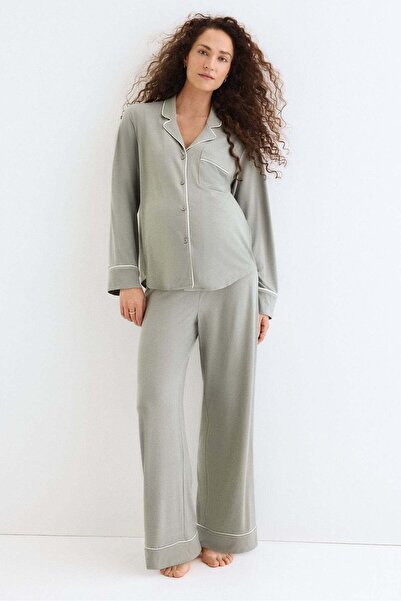 H&M MAMA Piping-detail pyjamas