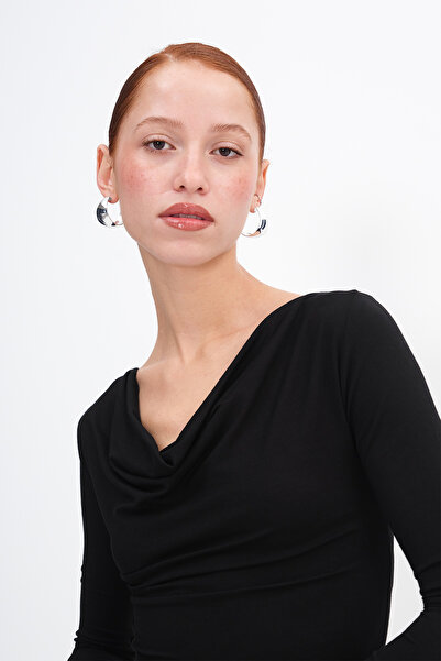 Addax Μπλούζα με μακρυμάνικο γιακά Degaje B12723