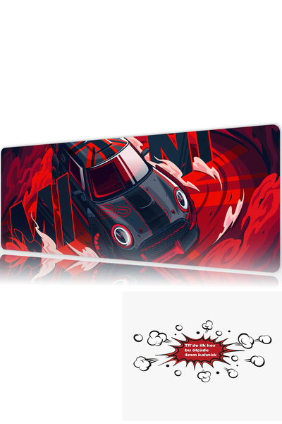 urzuva Araba Modelleri 90x40 4MM Kalınlık Premium Gaming oyuncu mousepad, Ant...