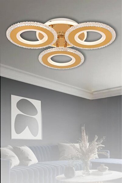 Eray Aydınlatma T001-3 Gold Kumandalı Led Avize