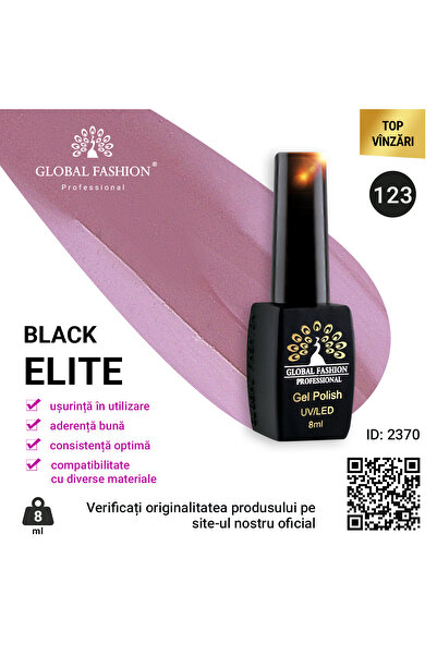 global fashion Set de 4 unități: Oja semipermanenta BLACK ELITE, 8 ml, 123