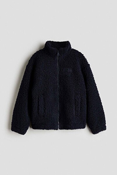 H&M Appliquéd teddy jacket