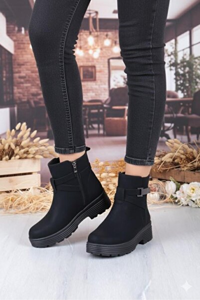 fort 1186 Comfortable Warm Lining Non-Slip Sole Zippered Women's Boots