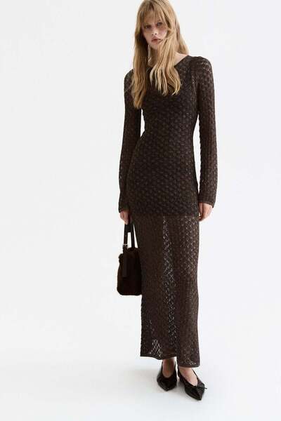 H&M Pointelle-knit maxi dress