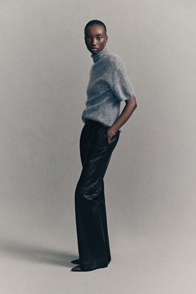 H&M Bootcut leather trousers