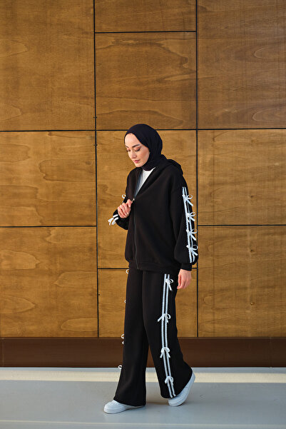 LOCCO Women's Ribbon Detailed Suit Black