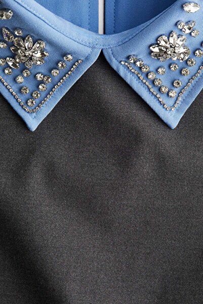 H&M Embellished-collar A-line dress