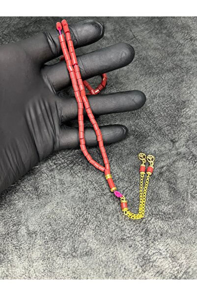 Mos Tespih 99'Luk Bureaucrat Size Original Natural Tunisian Coral Prayer Beads