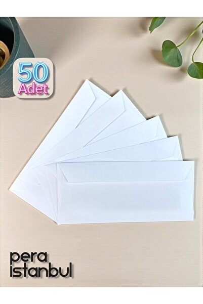 Pera İstanbul 50Pcs Diplomat White Invitation Luxury Greeting Card Letter Sea...