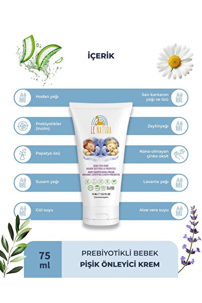 Mai Perla Prebiyotikli Yenidoğan Bebek Pişik Kremi 75 ml , Doğal Koruma, Hızlı Onarım