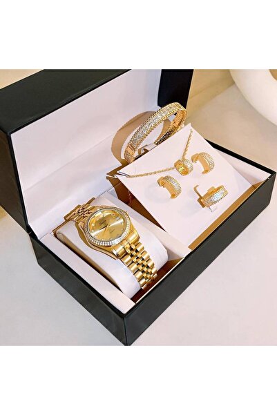 GLAMORA Zircon set with a water-resistant zircon watch and a luxury box