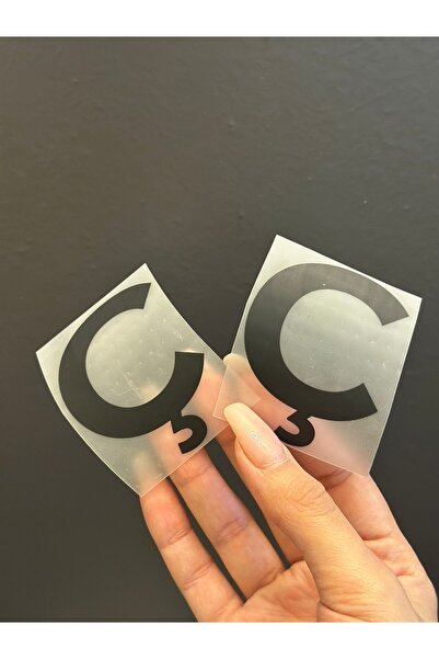 Gönülden Tasarım 2 PIECE IRON ON LETTER C EMBLEMĂ TRANSFER IMPRIMATĂ 5X5 CM N...