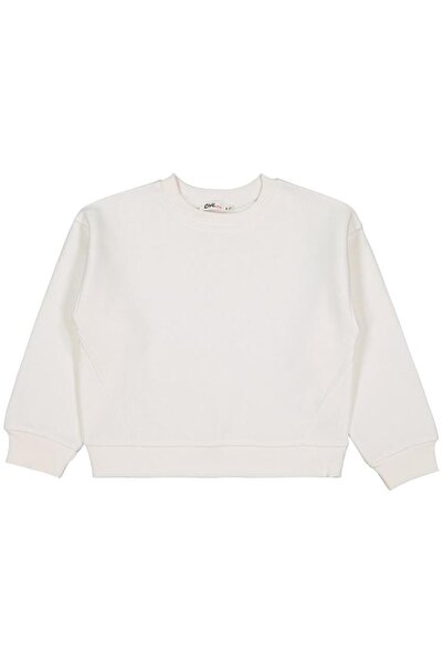 Civil Girls Hanorac simplu pentru copii de 6-9 ani - Ecru 9-10 ani