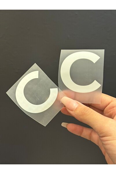 Gönülden Tasarım Literele C care se lipesc cu fierul de călcat, 2 bucăți, imp...