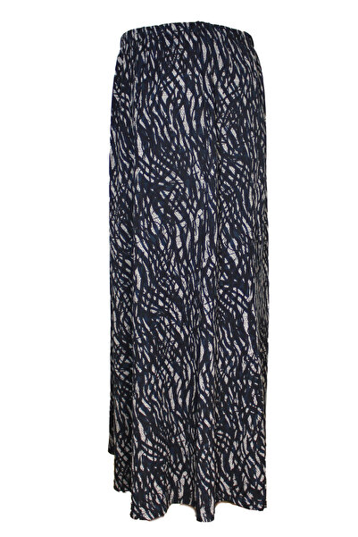 HESNA Women's Ecem Battal Size 8 Piece Elastic Quality Winter Black Skirt