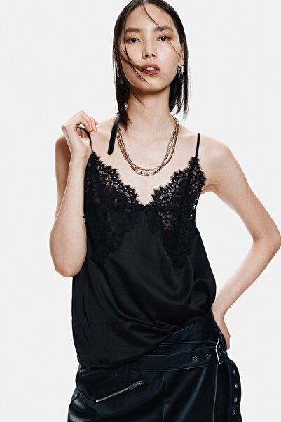 H&M Lace-detail strappy top